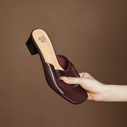 Lomar Genuine Leather Mules