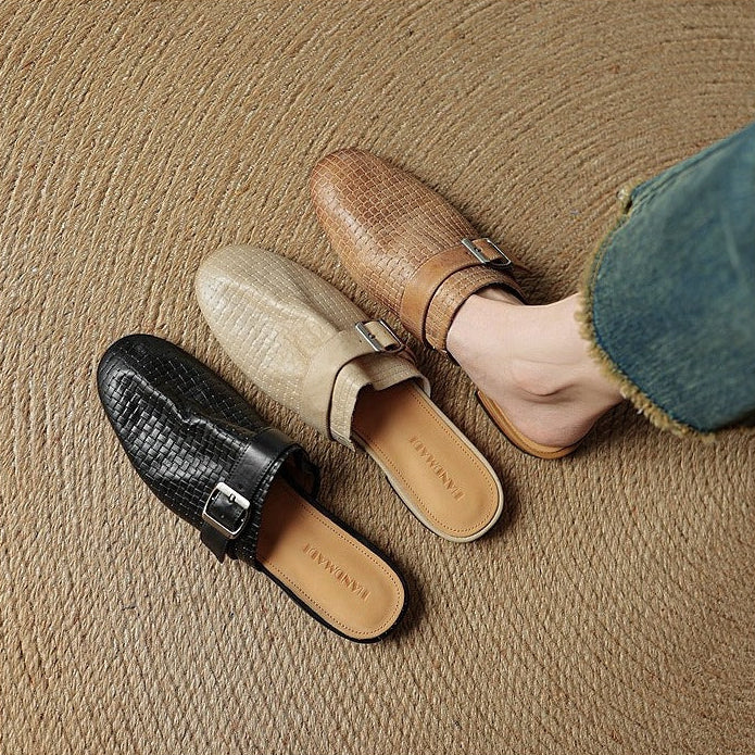 Hailey Genuine Leather Mules
