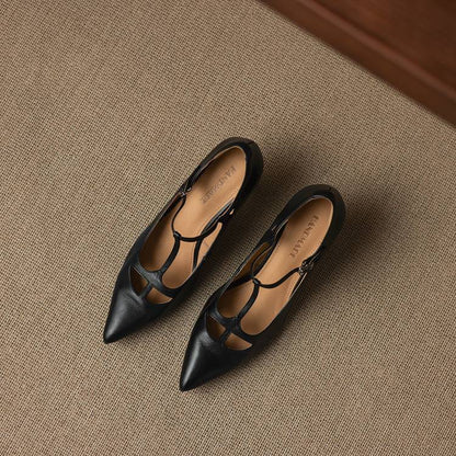 Lucia Genuine Leather Heels