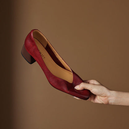 Milla Genuine Leather Heels