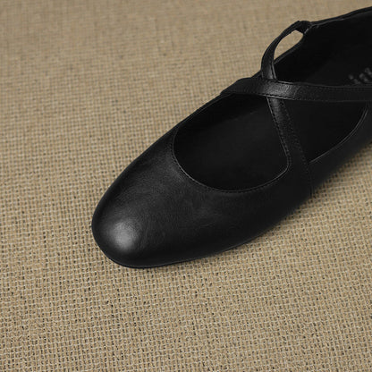 Zeor Genuine Leather Flats