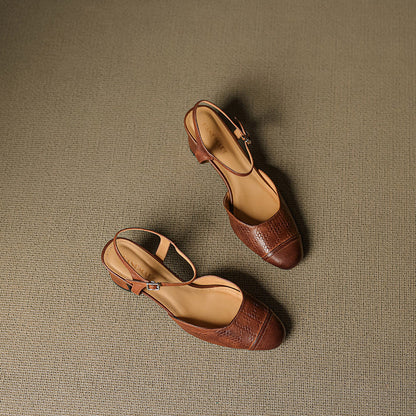 Savira Genuine Leather Heels