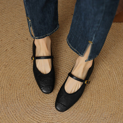 Wani Leather Flats