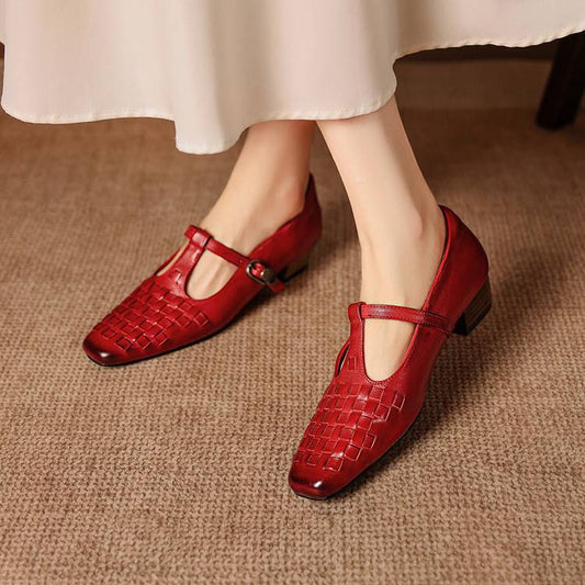 Soretta Genuine Leather Heels