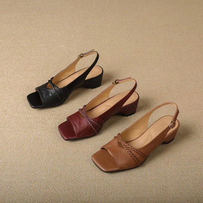 Bianca Genuine Leather Slingbacks