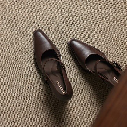 Clara Genuine Leather Heels