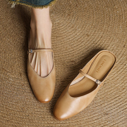 Avina Genuine Leather Mules