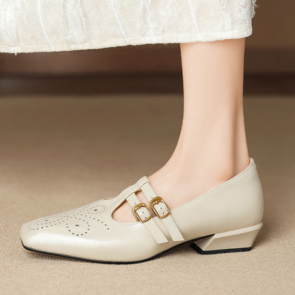Marisol | Brogued Dual-Strap Mary Jane Pump