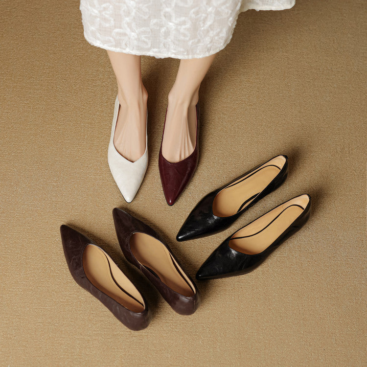 Nera Genuine Leather Flats
