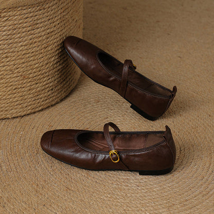 Wani Leather Flats