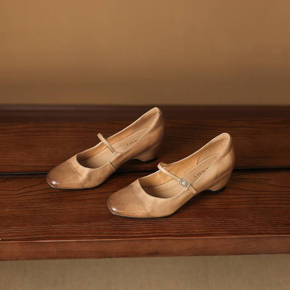 Deyra Genuine Leather Pumps