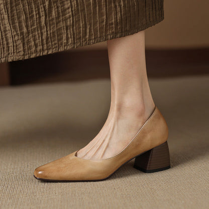 Milla Genuine Leather Heels