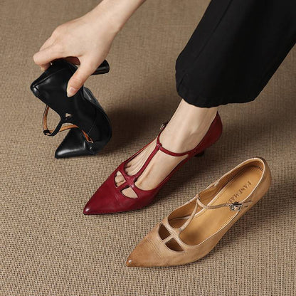 Lucia Genuine Leather Heels