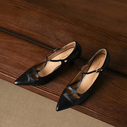 Lucia Genuine Leather Heels