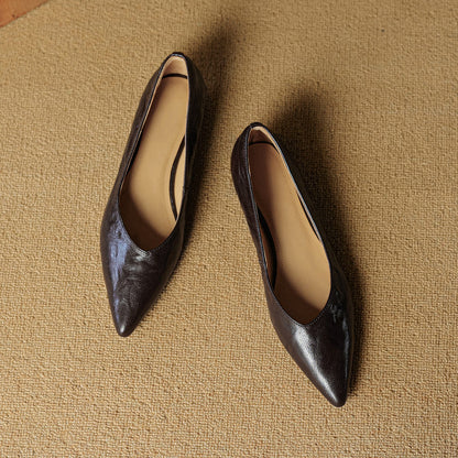 Nera Genuine Leather Flats
