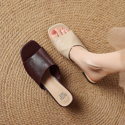 Lomar Genuine Leather Mules