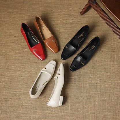 Luciana Genuine Leather Flats