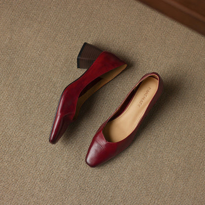 Milla Genuine Leather Heels