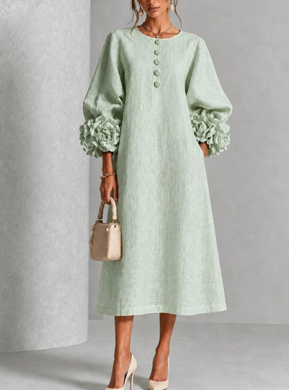 LILIANA | ELEGANT FLORAL MIDI DRESS
