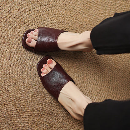 Lomar Genuine Leather Mules