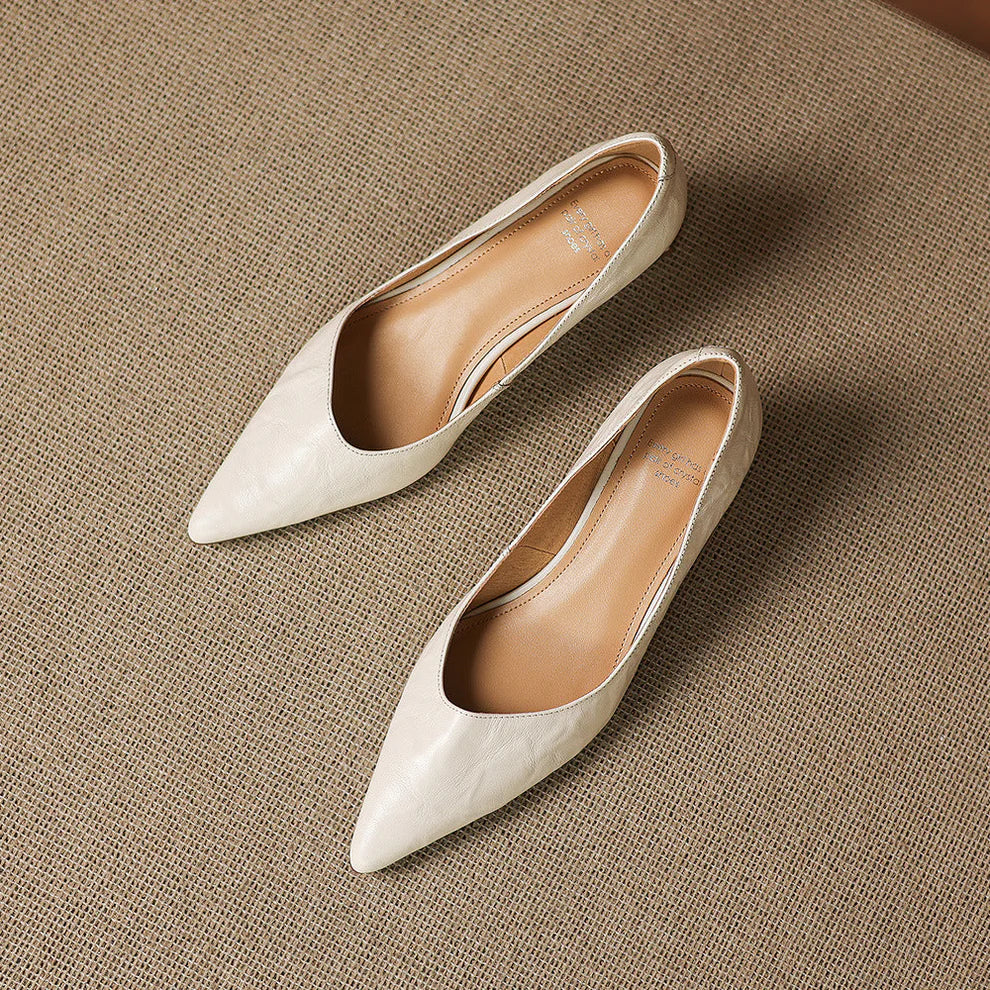 Aelya Genuine Leather Heels