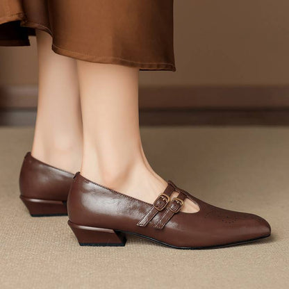Marisol | Brogued Dual-Strap Mary Jane Pump
