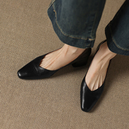 Milla Genuine Leather Heels