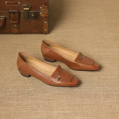 Luciana Genuine Leather Flats