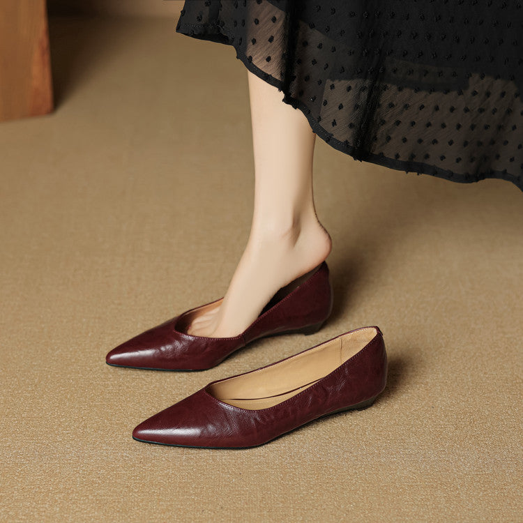 Nera Genuine Leather Flats