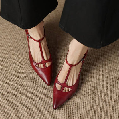 Lucia Genuine Leather Heels