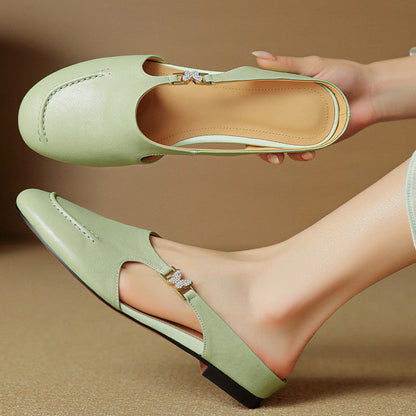 Zella Genuine Leather Mules
