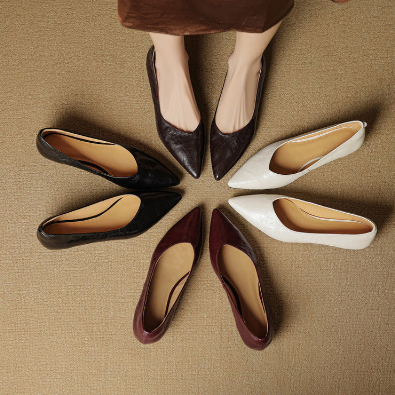 Nera Genuine Leather Flats