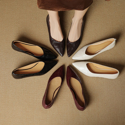 Nera Genuine Leather Flats