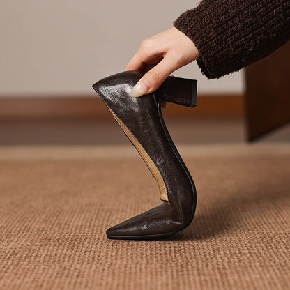 Lorvane Genuine Leather Heels
