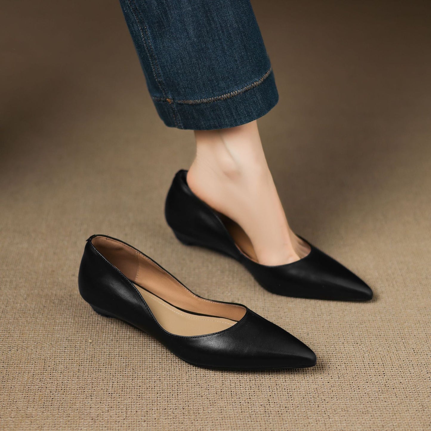 Meya Genuine Leather Flats