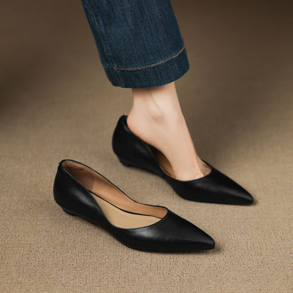 Meya Genuine Leather Flats