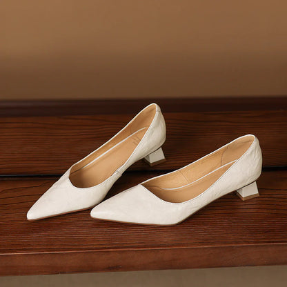 Aelya Genuine Leather Heels
