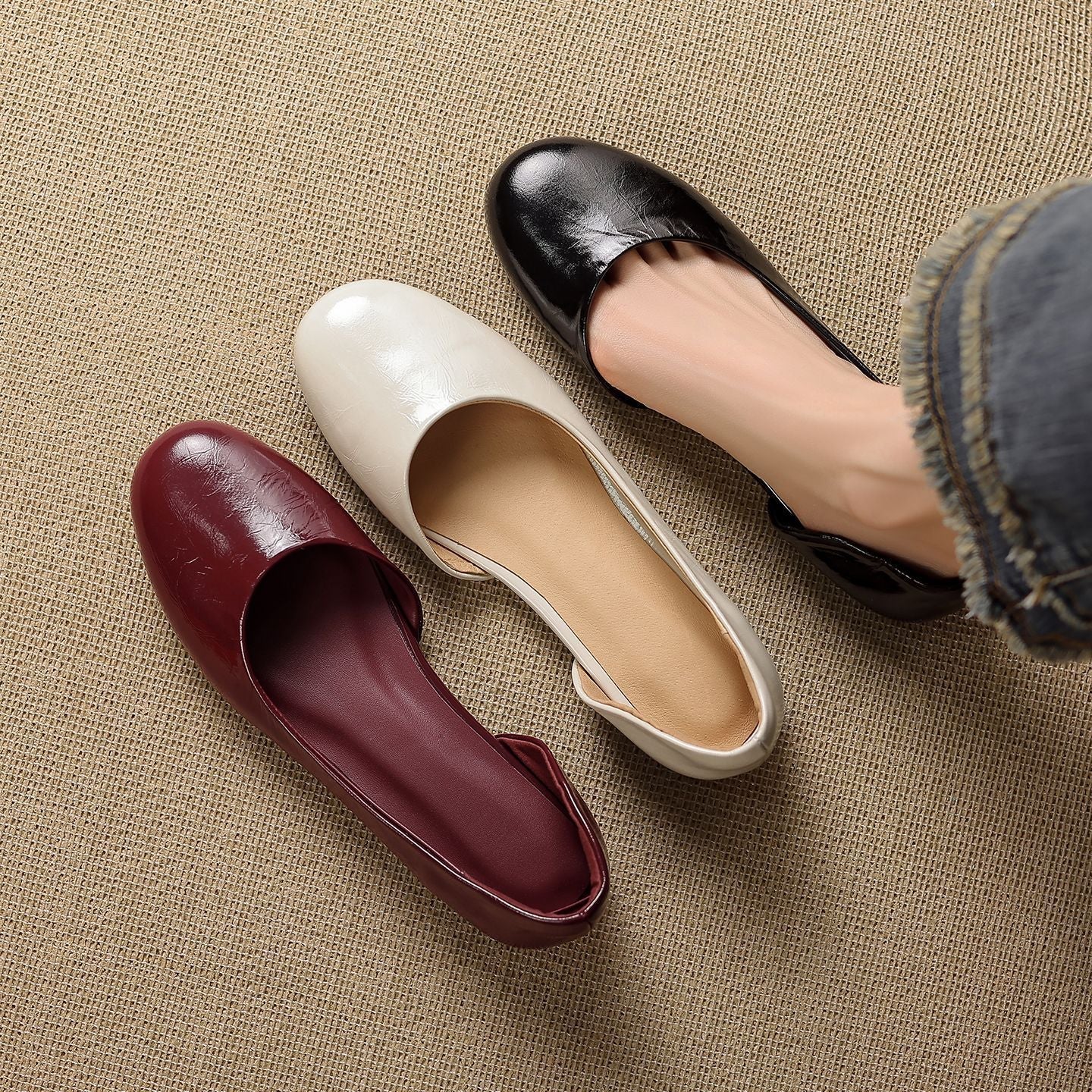 Melza Genuine Leather Flats