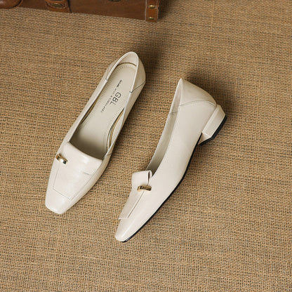 Luciana Genuine Leather Flats