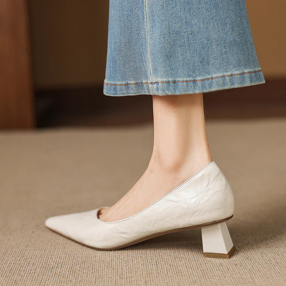 Aelya Genuine Leather Heels