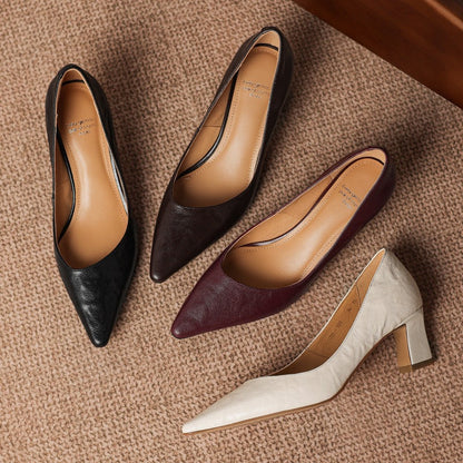 Lorvane Genuine Leather Heels
