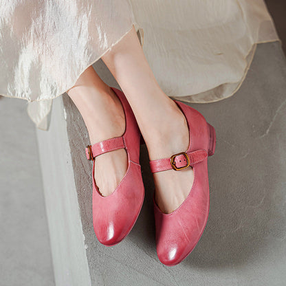 Galla Genuine Leather Heels