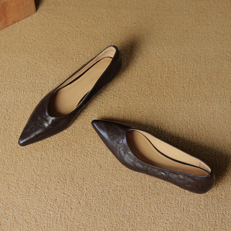 Fauna Genuine Leather Flats