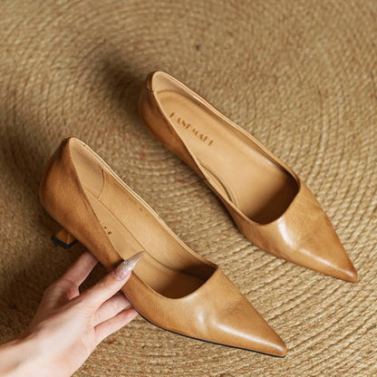 Amar Genuine Leather Heels