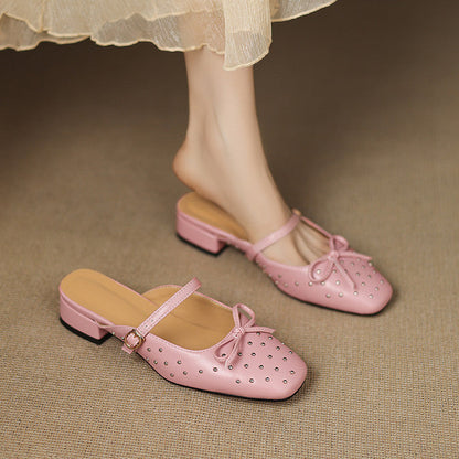 Belle Genuine Leather Mules