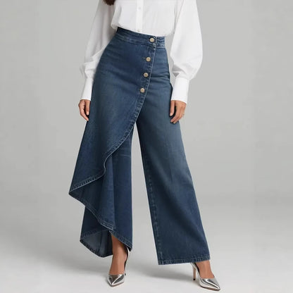 Elara Wide Leg Denim Pants