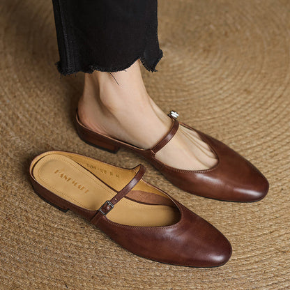 Avina Genuine Leather Mules