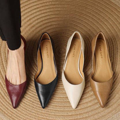 Carlen Genuine Leather Heels