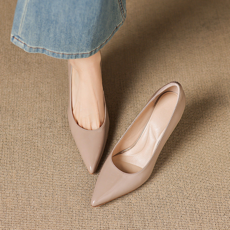 Elana Genuine Leather Heels