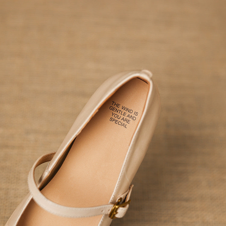 Syla Genuine Leather Flats